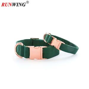 ملابس رقبة للكلاب من البوليستر والأخضر الداكن الفاخر العصري ذهبي/ذهبي وردي معدات معدنية ذات نمط صلب تتميز بأضواء - Product Image 4