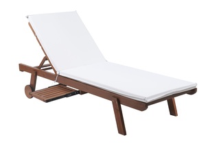 Chaise longue en bois d'extérieur de style moderne 195x 68x 89cm, durable, résistante à la corrosion, adaptée aux jardins et piscines extérieurs - Product Image 1