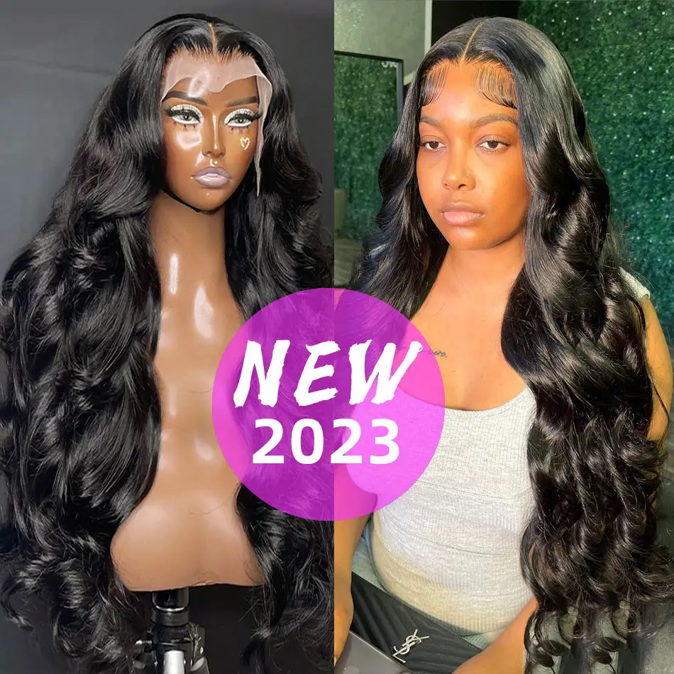 Perruque Lace Frontal Wig brésilienne naturelle,-Richgirl | perruque Lace Closure Wig | cheveux humains ondulés | 13x6 HD | pre-plucked | 5X5 6X6