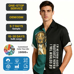 Camisa Hawaiana Casual para <span class=keywords><strong>Hombre</strong></span>, Venta Caliente, a la Moda, Verano, ODM, Holgada, para Vacaciones en la Playa, Transpirable, de Manga Corta - Product Image 1