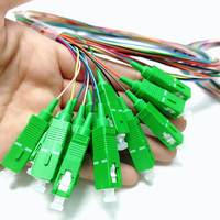 12 colores SC/APC/UPC fibra óptica colorida Pigtail LAZH Simplex modo único 0,9mm calidad precio de fábrica