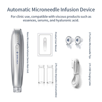 Stylo à micro-aiguilles électriques en nanocristaux, appareil de beauté pour le rajeunissement de la peau à domicile, instrument de massage pour la réparation et l'hydratation de la peau avec nano-puces