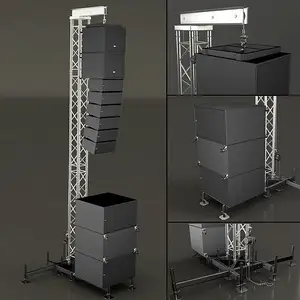 Line array rangka dudukan lampu DJ stand struktur rangka baut aluminium pameran