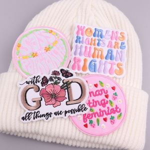 Patchs brodés thermocollants de haute qualité pour la vente en gros, motifs personnalisés lettres et fleurs, pour casquettes de camionneur et vêtements - Product Image 4