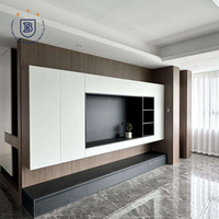 Meuble TV dissimulé de qualité commerciale, meuble TV moderne de luxe sur mesure pour salons, destiné aux agences de design