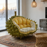 Canapé en forme de durian doux et confortable, siège rembourré en mousse, fauteuil inclinable, style nordique minimaliste, appartement, chambre à coucher, fauteuil relaxant