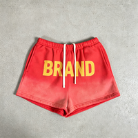 Short en coton vintage de haute qualité, effet délavé, 380 g/m², en molleton français, impression DTG personnalisée, short d'été