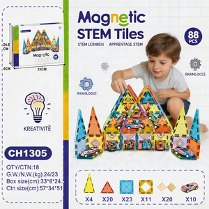 Kit <span class=keywords><strong>de</strong></span> tuiles magnétiques DIY pour garage <span class=keywords><strong>de</strong></span> stationnement avec voitures et avions 5,5 cm – Blocs <span class=keywords><strong>de</strong></span> <span class=keywords><strong>construction</strong></span> STEM éducatifs en gros pour enfants - Product Image 6