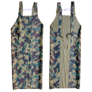 Pvc <b>Waterproof</b> <b>Apron</b> Green Camouflage Double Shoulder Straps Oil Resistant Kitchen Cooking Use - Product Image 3