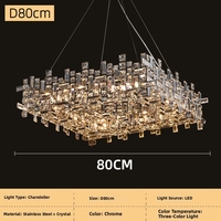 Lustre Linéaire de Luxe Italien en Acier Inoxydable, Suspension Moderne de Designer à Hauteur Réglable pour Villa et Salon