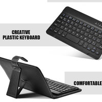 Étui universel en cuir PU à rabat avec clavier pour tablette Android, iPad, Samsung 7-8 pouces avec support – Prix de gros