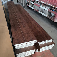 Panneau de bardage métallique à grain de bois pour maisons préfabriquées et conteneurs