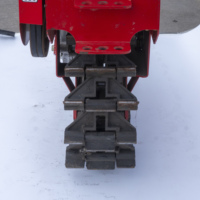 Tractor de Cadena Eficiente, Mini Cultivador, Motor de Gasolina y Diésel de Doble Arranque, Engranaje para Suelo Blando, Granja y Jardín