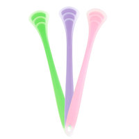 Portable 2 en 1 Silicone Langue Grattoir Brosse Non Synthétique Hygiène Bucco-dentaire Outil De Soins Langue De Nettoyage pour Réduire La Mauvaise Haleine