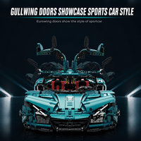 GULY 10612 1:8 Ensemble de blocs de construction mécaniques Hypercar 3468 pièces Kit de modèle d'ingénierie pour les passionnés et les fans d'automobiles adultes
