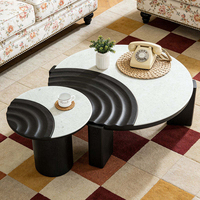 Italienischer Stil Klassischer Luxus-Couchtisch mit Stauraum Hochwertiger Designer-Wohnzimmer-Couchtisch-Set für Zuhause