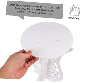 Producto exclusivo, parte superior redonda <span class=keywords><strong>de</strong></span> madera <span class=keywords><strong>con</strong></span> patas <span class=keywords><strong>de</strong></span> diseñador, mesa auxiliar, sala <span class=keywords><strong>de</strong></span> estar, estante <span class=keywords><strong>de</strong></span> flores decorativo para el hogar - Product Image 4