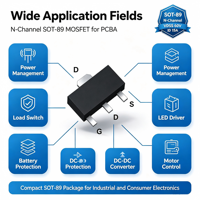 CXDM6053N TR 60V 15A N Channel MOSFET SOT 89 Interrupteur de puissance avec une résistance de 28 mOhm pour composants et appareils électroniques