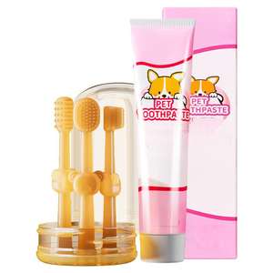 Cepillo de Dientes <span class=keywords><strong>para</strong></span> Mascotas, Juego de Pasta Dental <span class=keywords><strong>para</strong></span> <span class=keywords><strong>Limpieza</strong></span> de la Cavidad Oral <span class=keywords><strong>para</strong></span> <span class=keywords><strong>Perros</strong></span> y Gatos |   Elimina el Mal Aliento |   Proveedor OEM/ODM Disponible - Product Image 1