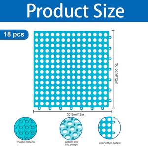 Accesorios duraderos para piscinas, estera de drenaje impermeable antideslizante, <span class=keywords><strong>Protector</strong></span> de <span class=keywords><strong>suelo</strong></span> para piscinas, Herramientas de limpieza, 30x30cm - Product Image 2