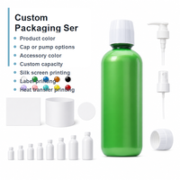 Bouteille en plastique scellée cylindrique de 500 ml, qualité alimentaire PET, pour bain de bouche, soin buccal, liquide nettoyant