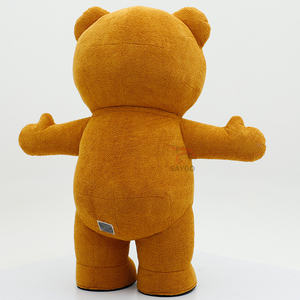 <span class=keywords><strong>Disfraz</strong></span> de Mascota de oso de peluche inflable Unisex, <span class=keywords><strong>disfraz</strong></span> de Animal amarillo marrón para adultos, disfraces de <span class=keywords><strong>gusano</strong></span> Unisex para adultos - Product Image 4