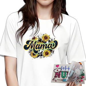 Pegatinas de Transferencia Térmica DTF de Alta Calidad, Diseños <span class=keywords><strong>Mama</strong></span> Listos para Planchar en Ropa - Product Image 1