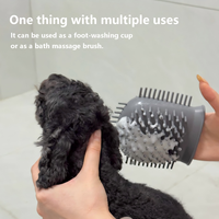 ZMaker Nouveau Style Tasse de Nettoyage Portable pour Pattes de Chien, Lave-Pattes pour Animaux avec Brosse de Nettoyage pour Chiens et Chats, Massage et Toilettage des Griffes Sales