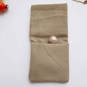 Sacs à cordon en coton imprimés avec logo personnalisé, taille 6*7cm, beige, doux, 100% coton, matériau en lin, impression OEM pour la promotion de la marque - Product Image 6