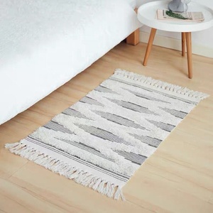 Factory Outlet rettangolo Boho Retro tappeto in lino di cotone tappeto da corridoio, decorazioni <span class=keywords><strong>per</strong></span> <span class=keywords><strong>la</strong></span> <span class=keywords><strong>casa</strong></span> minimaliste <span class=keywords><strong>per</strong></span> soggiorno tappetino da esterno - Product Image 3