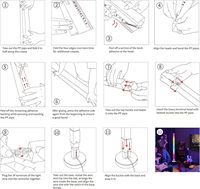 Lampe sur pied d'angle moderne GOLDMORE à faire soi-même, télécommande RGB 59 (150 CM), LED intelligente, plastique, synchronisation musicale, 16 millions de couleurs, jardin