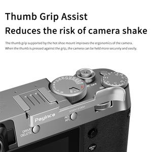 Nuevo diseño, cubierta de zapata caliente, reposapiés para pulgar, empuñadura para <span class=keywords><strong>Fuji</strong></span> X100V FUJIFILM, accesorios de empuñadura para cámara Digital de 2017 - Product Image 5