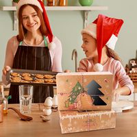 Boîtes à biscuits personnalisées de Noël et du Nouvel An avec fenêtres pour cadeaux, boulangeries, pâtisseries, desserts et cupcakes.