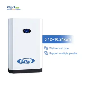 सौर ऊर्जा प्रणाली घर के लिए EITAI 15Kw 30Kw पैनल लिथियम क्षमता डिस्प्ले एलसीडी 48V लाइफपो4 बैटरी 12V 200Ah