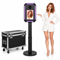 Photomaton miroir carré pour iPad avec écran LCD et logiciel pour les fêtes