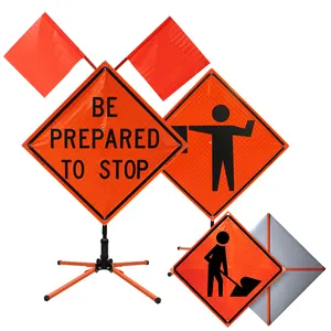 Segnaletica stradale segnaletica stradale segnaletica stradale pieghevole riflettente per il controllo stradale flessibile segnale stradale Roll up Sign