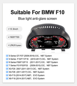 Navihua สำหรับ BMW ซีรีส์ 5 F10 F11 F18 อัพเกรดรถยนต์ จอ LCD ขนาด 12.3 นิ้ว แดชบอร์ด วัดความเร็วอัตโนมัติ จอแสดงผลดิจิตอล คลัสเตอร์ดิจิตอล ห้องนักบินเสมือนจริง ระบบ Linux - Product Image 2