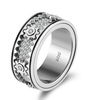 Anneaux rotatifs pour homme en argent sterling 925 RINNTIN NMR