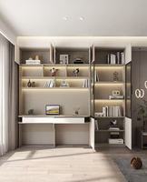 Bibliothèque murale modulaire écologique personnalisée pour chambre et salon, solution tout-en-un pour hôtels et écoles