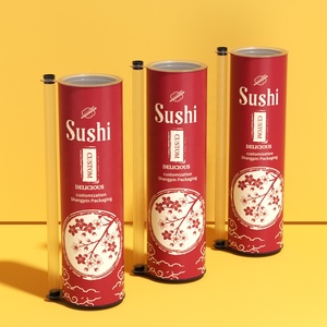 Tubo di Carta Personalizzato per Sushi Pushi Pop con Bacchette, Biodegradabile, Confezione Cilindrica in Carta per Alimenti - Product Image 4