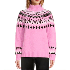 <b>Mock</b> <b>Neck</b> Sweater Women's New Style Fashion Casual Color Block Slim Fit Figure-Flattering Pullover <b>Top</b> Inner Wear Knit Sweater - Product Image 2