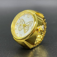 Vente en gros, nouveauté, montre à quartz vintage pour homme et femme, mini-couple, bague papillon, gothique, numérique, étanche