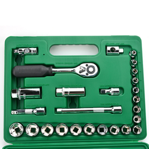 Juego de Llaves de Tubo de <span class=keywords><strong>Cromo</strong></span> <span class=keywords><strong>Vanadio</strong></span> de 26 Piezas y 3/8\" DR. Universal para Trabajos Manuales - Product Image 3
