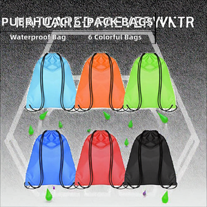 <span class=keywords><strong>Sac</strong></span> <span class=keywords><strong>à</strong></span> <span class=keywords><strong>dos</strong></span> de sport imperméable pour homme PUERHUACI, ensemble de 6 pièces, 6 couleurs, sacs <span class=keywords><strong>à</strong></span> cordon - Product Image 2