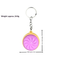 Porte-clés Xiaolongbao lumineux en PVC anti-stress, motif dessin animé, breloque de sac pour couple, exquis