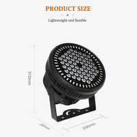 Projecteurs LED Par 300W RGBW 4-en-1 IP65 avec contrôle DMX512 pour parcs à thème et hôtels