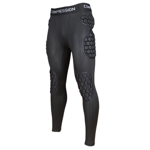 Pantalones de Portero de Fútbol Acolchados para Hombre con Logotipo Personalizado, Compresión Ajustada con Protección Hexagonal para Fútbol y Baloncesto - Product Image 1