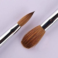 100% Konlinsky Nail Pen Brush Crystal Powder Extension Pen Mink Hair Professional Manucure Tools Gel Art Nail Round Pen Brush