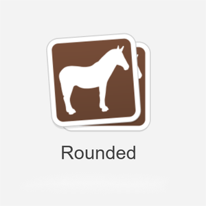 Custom Die Cut Rounded Corners <b>Stickers</b> Glossy Surface Waterproof <b>LOGO</b> <b>Sticker</b> for Hygienic Care Product - Product Image 1
