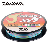 DAIWA Original 10lbs jusqu'à 100lbs 300M 500M J-BRAID GRAND PE 8 brins tressé 8X ligne de pêche avec ciseaux fabriqués au japon